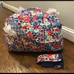 Vera Bradley large flowered duffel bag